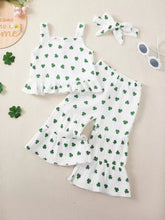 Children's Shamrock Print Ruffle Set with Headband - Sun Imperial product photo 1