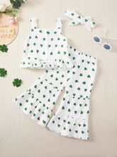 Children's Shamrock Print Ruffle Set with Headband - Sun Imperial product photo 6