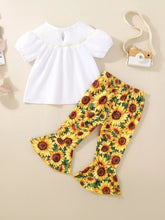 Children's Sunflower Smocked Top and Bell Bottom Set - Sun Imperial product photo 4