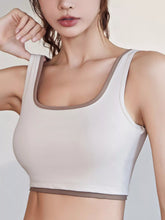 Contrast Trim Scoop Neck Active Bra - Sun Imperial product photo 10