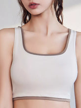Contrast Trim Scoop Neck Active Bra - Sun Imperial product photo 11