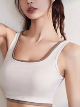 Contrast Trim Scoop Neck Active Bra - Sun Imperial product photo 12