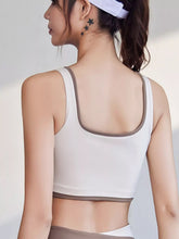 Contrast Trim Scoop Neck Active Bra - Sun Imperial product photo 13