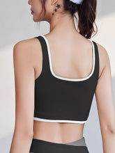 Contrast Trim Scoop Neck Active Bra - Sun Imperial product photo 5