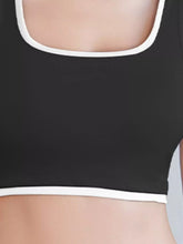 Contrast Trim Scoop Neck Active Bra - Sun Imperial product photo 6