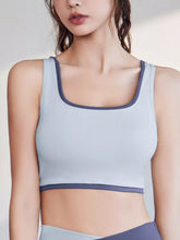 Contrast Trim Scoop Neck Active Bra - Sun Imperial product photo 7