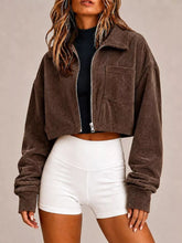 Corduroy Zip Up Cropped Jacket - Sun Imperial product photo 10