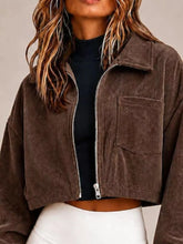 Corduroy Zip Up Cropped Jacket - Sun Imperial product photo 11