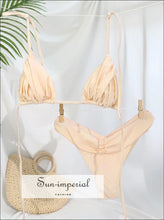 Crinkled Low-Waist Triangle Bikini Set - Sun Imperial product photo 13
