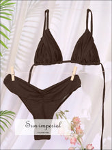 Crinkled Low-Waist Triangle Bikini Set - Sun Imperial product photo 20