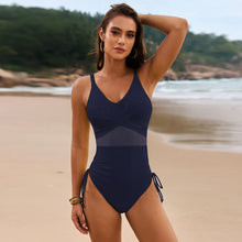 Drawstring Ruched V-Neck One-Piece Swimwear - Sun Imperial product photo 1