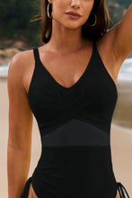 Drawstring Ruched V-Neck One-Piece Swimwear - Sun Imperial product photo 6