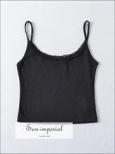 Eyelet Bow and Lace-Trim Cami Crop Top - Sun Imperial product photo 7