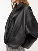 Faux Leather Zip-Up Moto Jacket - Sun Imperial product photo 4