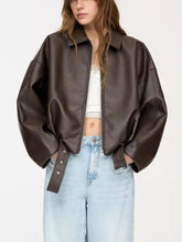 Faux Leather Zip-Up Moto Jacket - Sun Imperial product photo 9
