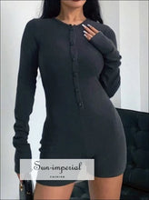 Fitted Buttoned Long-Sleeve Romper - Sun Imperial product photo 1