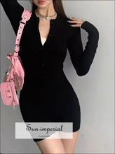 Fitted Buttoned Long-Sleeve Romper - Sun Imperial product photo 4
