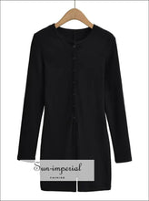 Fitted Buttoned Long-Sleeve Romper - Sun Imperial product photo 8