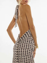 Floral Halter Deep V Maxi Dress - Sun Imperial (photo 9)