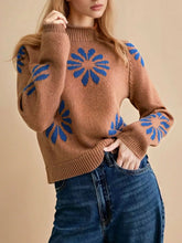 Floral Mock-Neck Raglan-Sleeve Sweater - Sun Imperial product photo 2