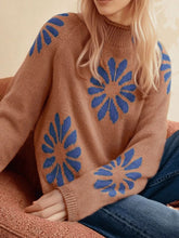 Floral Mock-Neck Raglan-Sleeve Sweater - Sun Imperial product photo 3