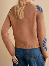 Floral Mock-Neck Raglan-Sleeve Sweater - Sun Imperial product photo 5