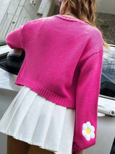 Floral Open-Front Knit Cardigan - Sun Imperial product photo 12