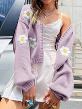 Floral Open-Front Knit Cardigan - Sun Imperial product photo 4
