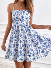 Floral Print Spaghetti Strap Tiered Mini Dress - Sun Imperial product photo 1