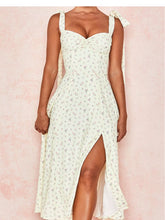 Floral Tie Shoulder Midi Dress with Slit - Sun Imperial (photo 1)
