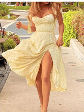 Floral Tie Shoulder Midi Dress with Slit - Sun Imperial (photo 4)