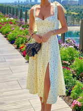 Floral Tie Shoulder Midi Dress with Slit - Sun Imperial (photo 7)