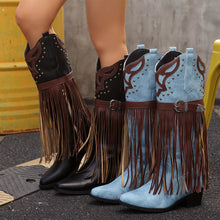Fringe Block Heel Boots - Sun Imperial product photo 1