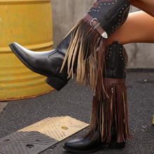 Fringe Block Heel Boots - Sun Imperial product photo 2