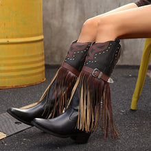Fringe Block Heel Boots - Sun Imperial product photo 3