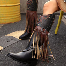 Fringe Block Heel Boots - Sun Imperial product photo 4