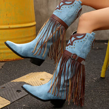 Fringe Block Heel Boots - Sun Imperial product photo 6
