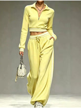 Full Size Half Zip Cropped Top and Pants Set Plus Size - Sun Imperial product photo 14