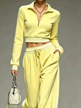 Full Size Half Zip Cropped Top and Pants Set Plus Size - Sun Imperial product photo 15