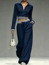 Full Size Half Zip Cropped Top and Pants Set Plus Size - Sun Imperial product photo 21