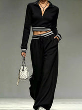 Full Size Half Zip Cropped Top and Pants Set Plus Size - Sun Imperial product photo 7