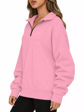 Full Size Quarter-Zip Dropped Shoulder Sweatshirt Plus Size - Sun Imperial product photo 11