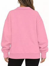 Full Size Quarter-Zip Dropped Shoulder Sweatshirt Plus Size - Sun Imperial product photo 12