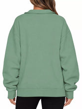 Full Size Quarter-Zip Dropped Shoulder Sweatshirt Plus Size - Sun Imperial product photo 17