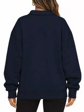 Full Size Quarter-Zip Dropped Shoulder Sweatshirt Plus Size - Sun Imperial product photo 22