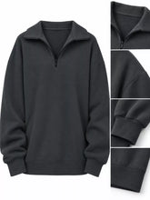 Full Size Quarter-Zip Dropped Shoulder Sweatshirt Plus Size - Sun Imperial product photo 9