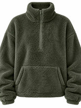 Full Size Sherpa Quarter-Zip Turtleneck Sweatshirt Plus Size - Sun Imperial product photo 10