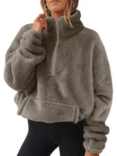 Full Size Sherpa Quarter-Zip Turtleneck Sweatshirt Plus Size - Sun Imperial product photo 11