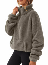 Full Size Sherpa Quarter-Zip Turtleneck Sweatshirt Plus Size - Sun Imperial product photo 12