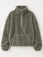 Full Size Sherpa Quarter-Zip Turtleneck Sweatshirt Plus Size - Sun Imperial product photo 14